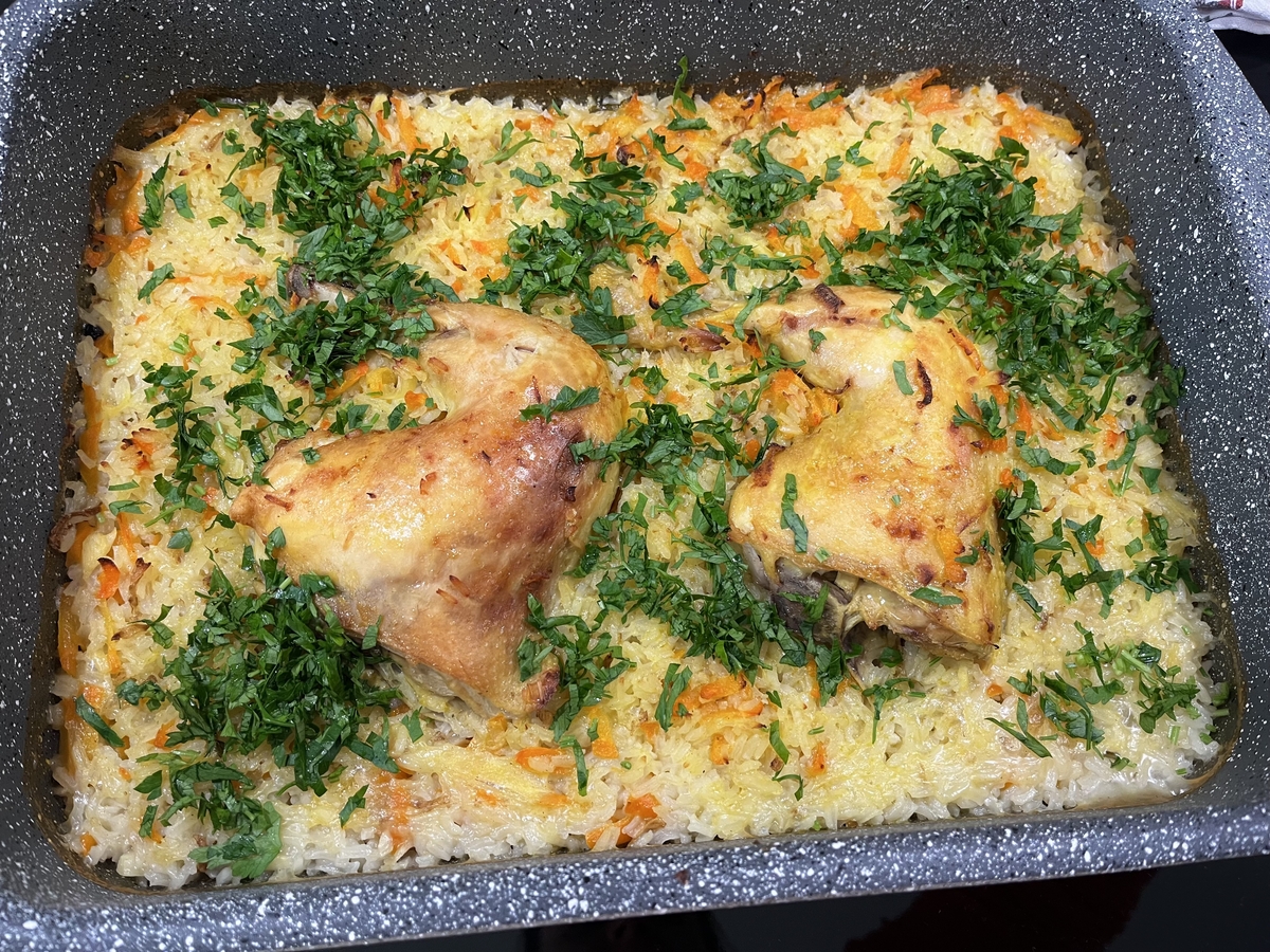 Пиле с бял ориз