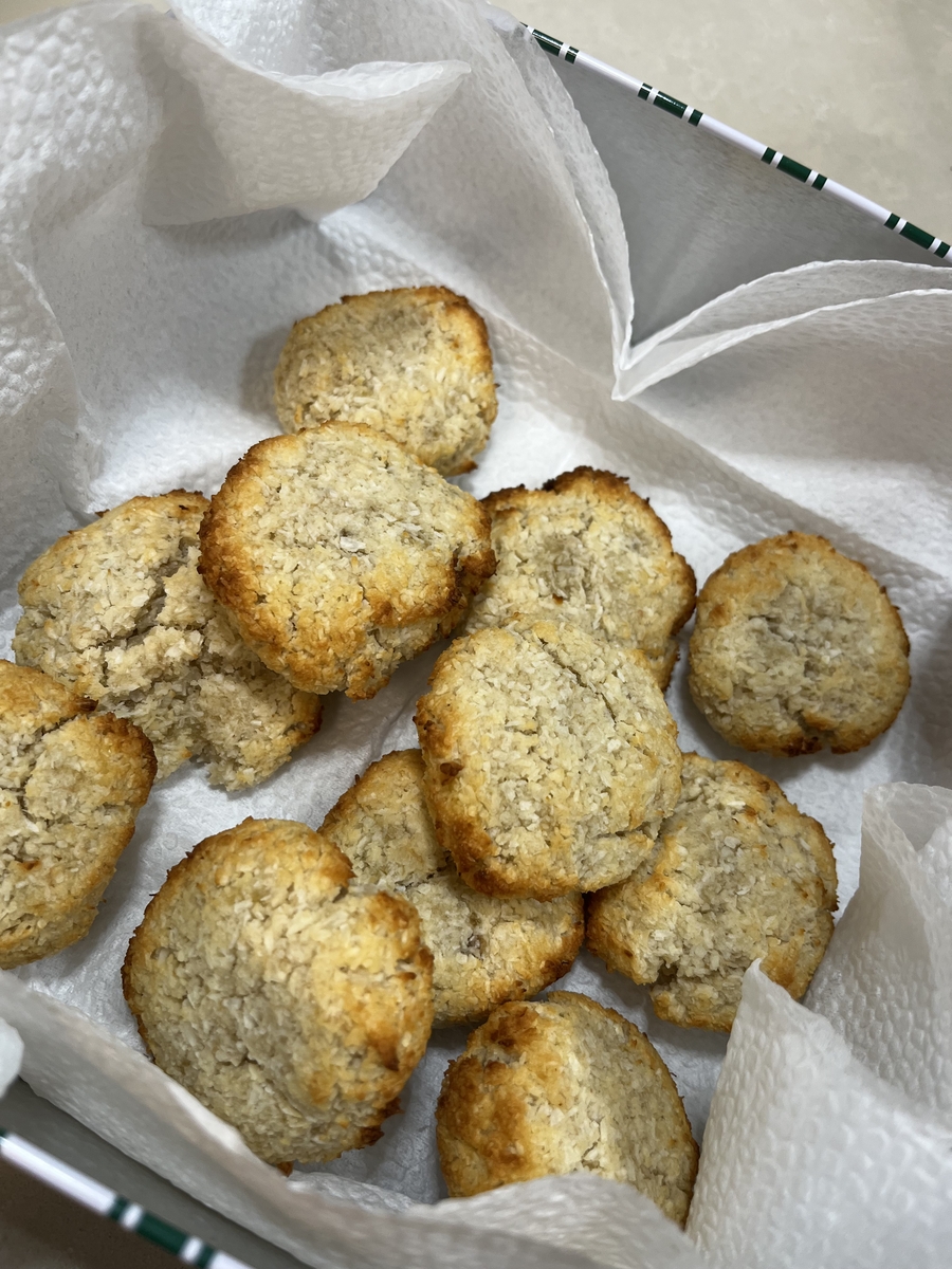 Детски бисквити с банан и бадемово брашно